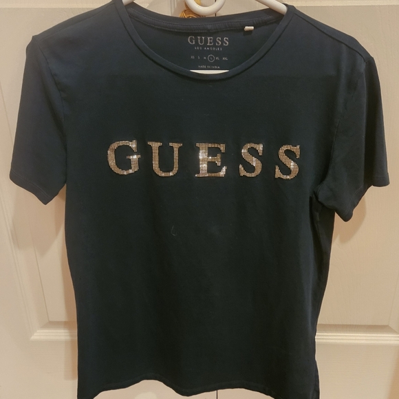 Guess Pepper Rhinestone Fitted Tee, NWOT - Picture 5 of 8